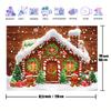 1Pcs Sparkling Gingerbread House Tree Decoration Background Winter Backdrop For Photo Studio Photo Booth Party