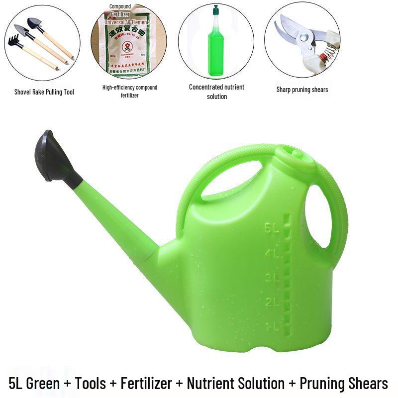 Large Capacity Garden Watering Can with Long Spout and Thickened Plastic