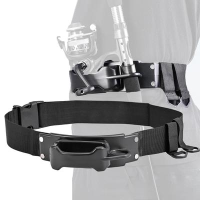 Lightweight, 2-Way Rod Holder, Belt-Style Rod Holder for Bass Fishing, Ideal for Run, Bank, and Waist Use, with Diagonal Mounting