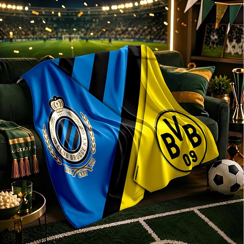Coperta con stemma Club Brugge FC Coperte in flanella Peluche per divano letto Regali per uomini donne Coperta da viaggio per picnic Regali di Natale per tifosi