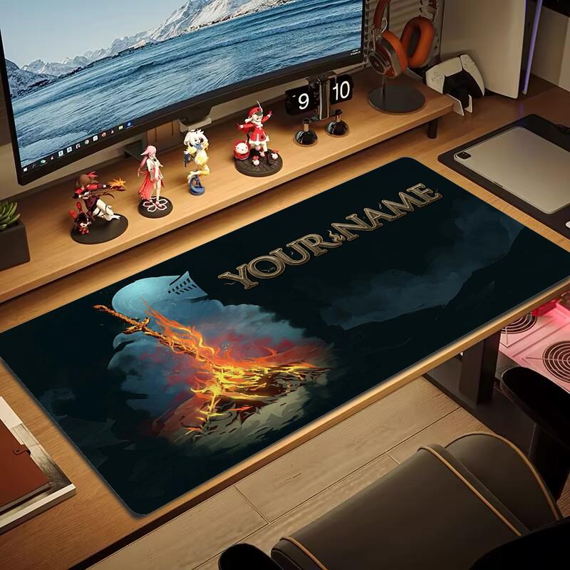 Custom Name Dark soul Mouse Pad Large Gaming Table Cushion Non-slip Laptop Tablet Big Mousepad XXL Mat Mini PC Playmat With Lock edge_XIA