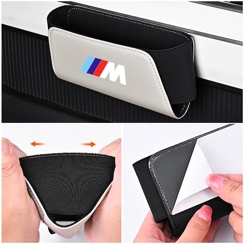 BBYX8 New 2025 Car Phone Organizer Key Storage Bag Sunglasses Stowing Tidying For BMW M Performance 1 2 3 4 5 7 Series X1 X2 X3 X4 X5
