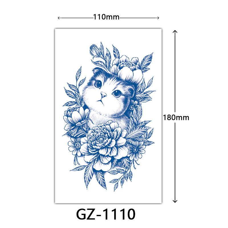 Juice Tattoo Stickers, Herbal Tattoo Stickers, Semi-Permanent English Letter Tattoo Stickers Tattoo
