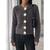 TIFICY Women's Fashion Casual Fall Winter Flower Pattern Print Long Sleeve O-Neck Sweaters