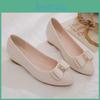 Pointed Women Color Toe Solid Shoes Ladies Nonslip Middle Heel Rhinestone Shoes Shallow Mouth Comfortable Shoes Footwears