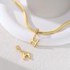 Copper Charms Golden Zircon Alphabet A-Z Beads Pendants Dangles Fit Original Charm Bracelet Women Diy Gift Jewelry