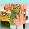 Cute Plush Frog Crossbody Bag For Women Soft And Adorable Cartoon Style Design