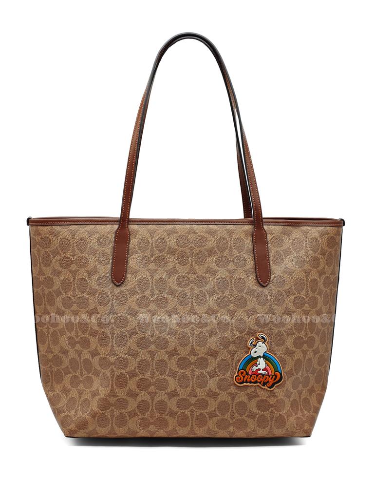 Coach CBJ91-IMY3O X Peanuts City-Tragetasche Signature-Canvas Snoopy