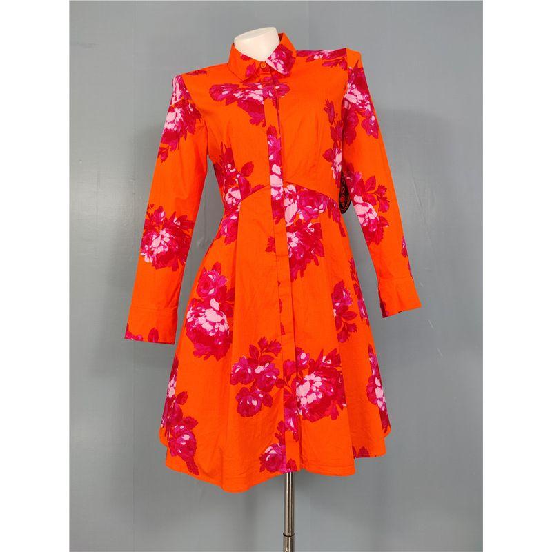 Export Single Summer New Arrival Commuter's All-Matching Long Sleeves Waist-Tight Slim Looking Elegant Lady Casual Daily A- line Dress