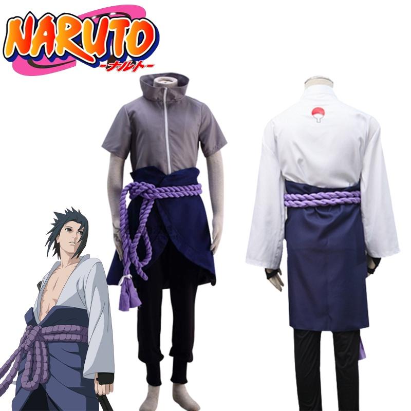 Naruto Uchiha Sasuke Deluxe Cosplay Costume With Zipper For Halloween Role Play