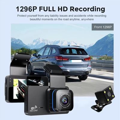 New 1296P HD Driving Recorder WiFi GPS Car DVR Rear View Reversing Camera HD Reversing Image Car Video Recorder Car Black Box Car Accessories