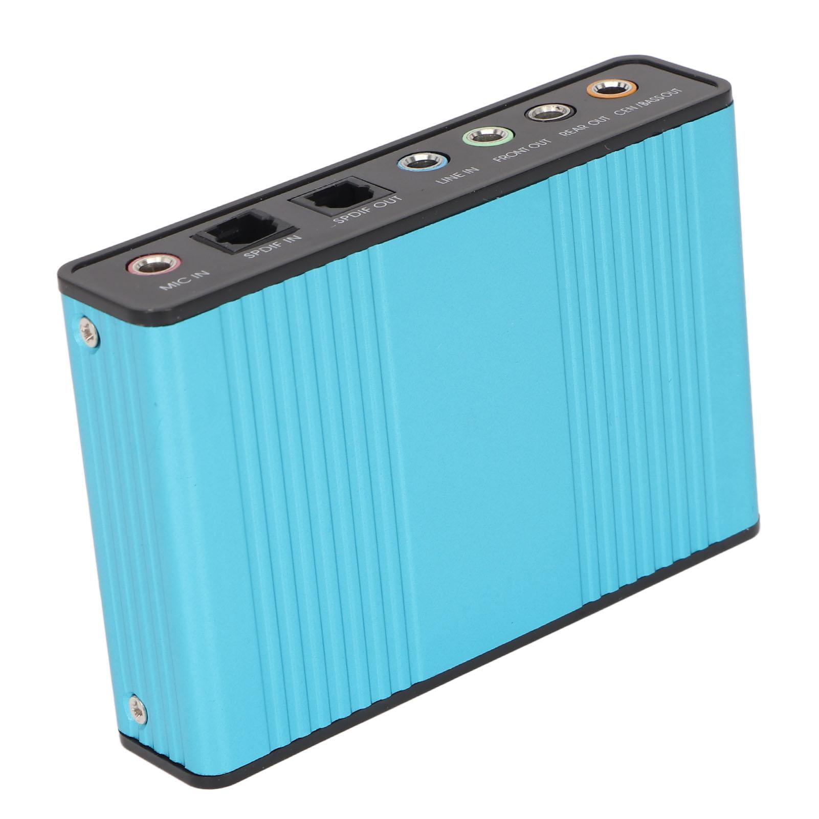 

USB звуковая карта 6 каналов 48 кГц частота дискретизации аналоговое воспроизведение запись внешняя звуковая карта для ПК синий