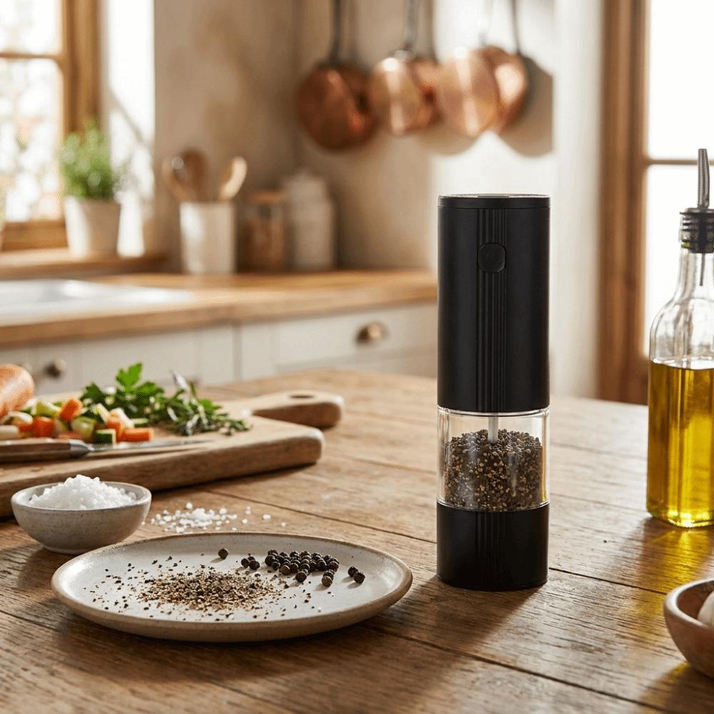 Large Capacity Electric Salt Grinder Adjustable Coarseness Kitchen Cooking Tool  Home Cooking
