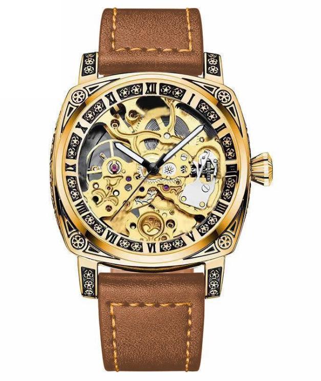 Fully Automatic Mechanical Men'S Watch Duke Of Lorraine Monster Hollow Waterproof Leather Mechanical Men'S Watch