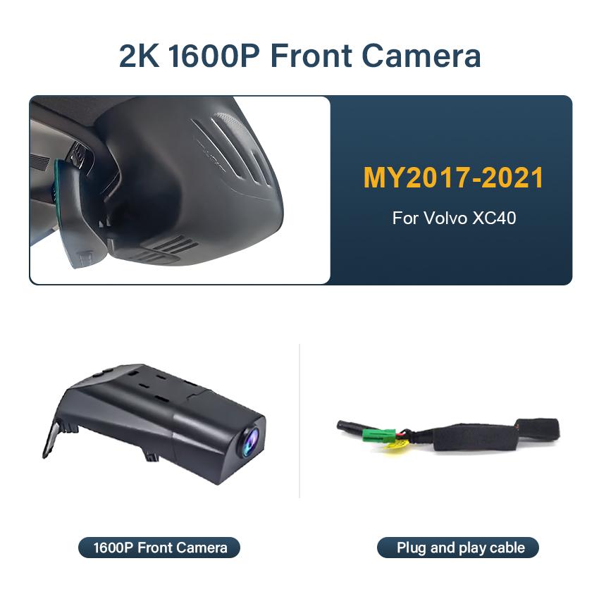 

Новий автомобільний відеореєстратор 4K 2160P Plug and Play WI-FI Автомобільний відеореєстратор з подвійним об’єктивом Реєстратор для Volvo XC40 2017-2025 Пристрої DashCam Аксесуари With 64G TF Card