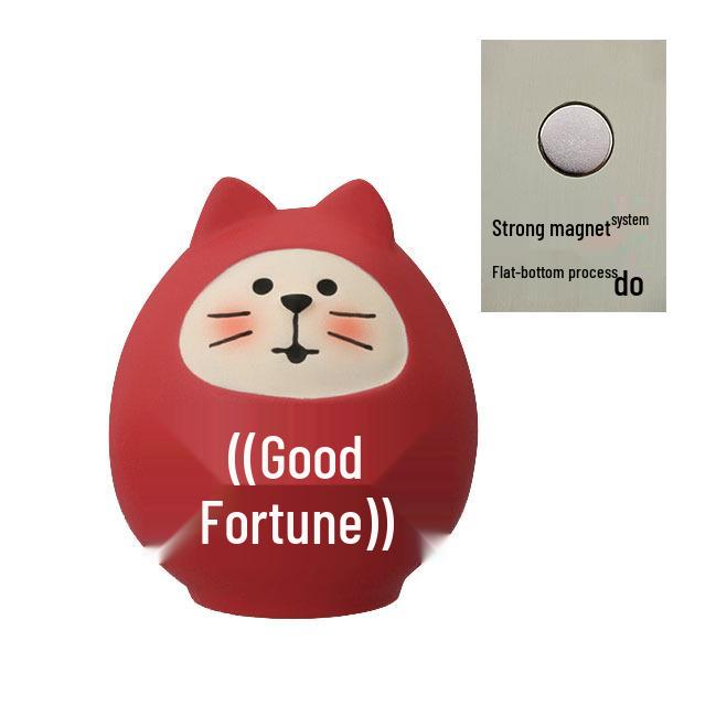 Japanese Cat Magnet: Cute Resin Sticker & Message Clip Toy for Refrigerator Decor