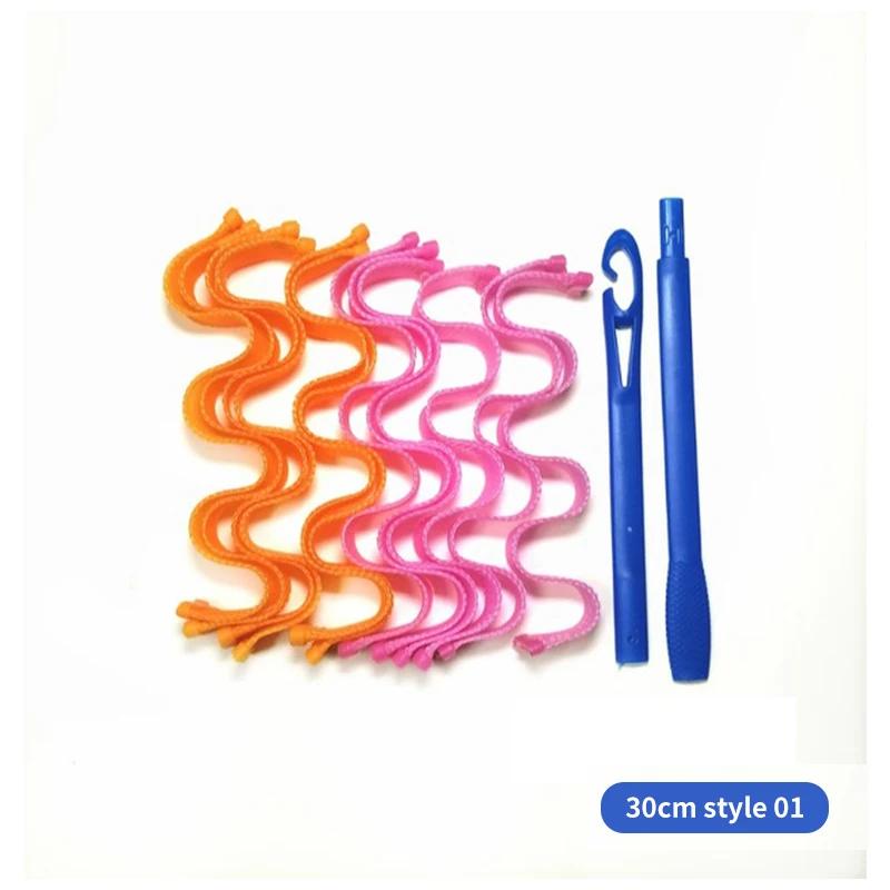 

Heatless Hair Curling Headband No Heat Silk Curls Ribbon Hair Roller Sleeping Soft Lazy Hairs Curlers Foam Rod Hair Styling Tool