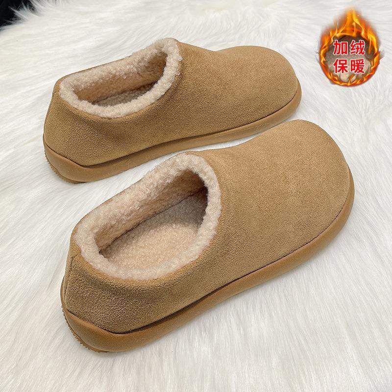 

[sheii] Шерстяные маленькие картофелины~ Баотоу внутренняя высота увеличение пушистые тапочки женские хлопковые туфли 40 верблюд