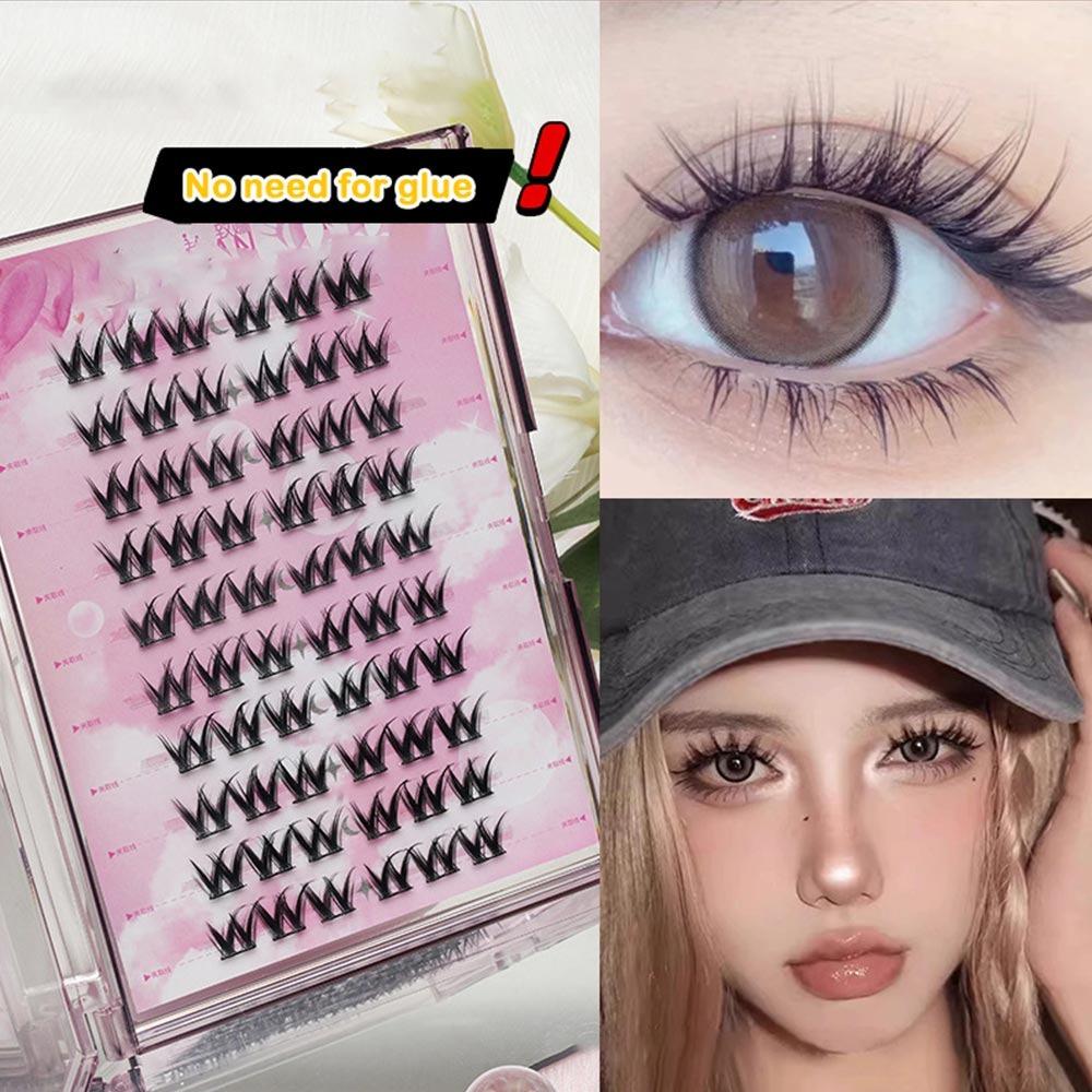

With Jelly Glue Strips Segmented False Eyelashes Anime Cosplay Fake Lashes Party Supplies Type Q