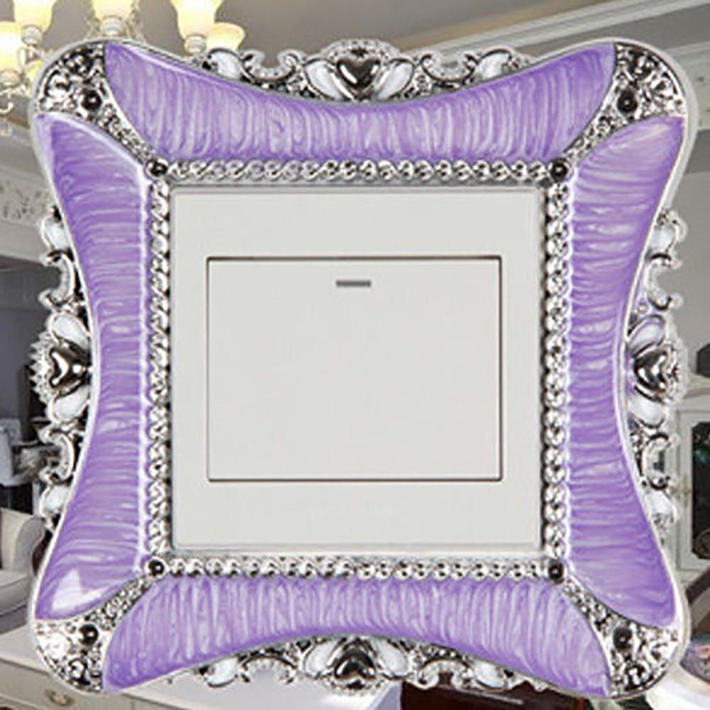 Couvercle d'interrupteur de maison, forme carrée, autocollant de prise de lumière murale, décoration de pièce