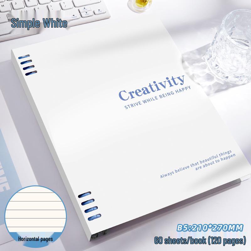 Morandi Color-Blocked B5 Notebook: Vibrant Design, Thick Pages, Versatile for Students