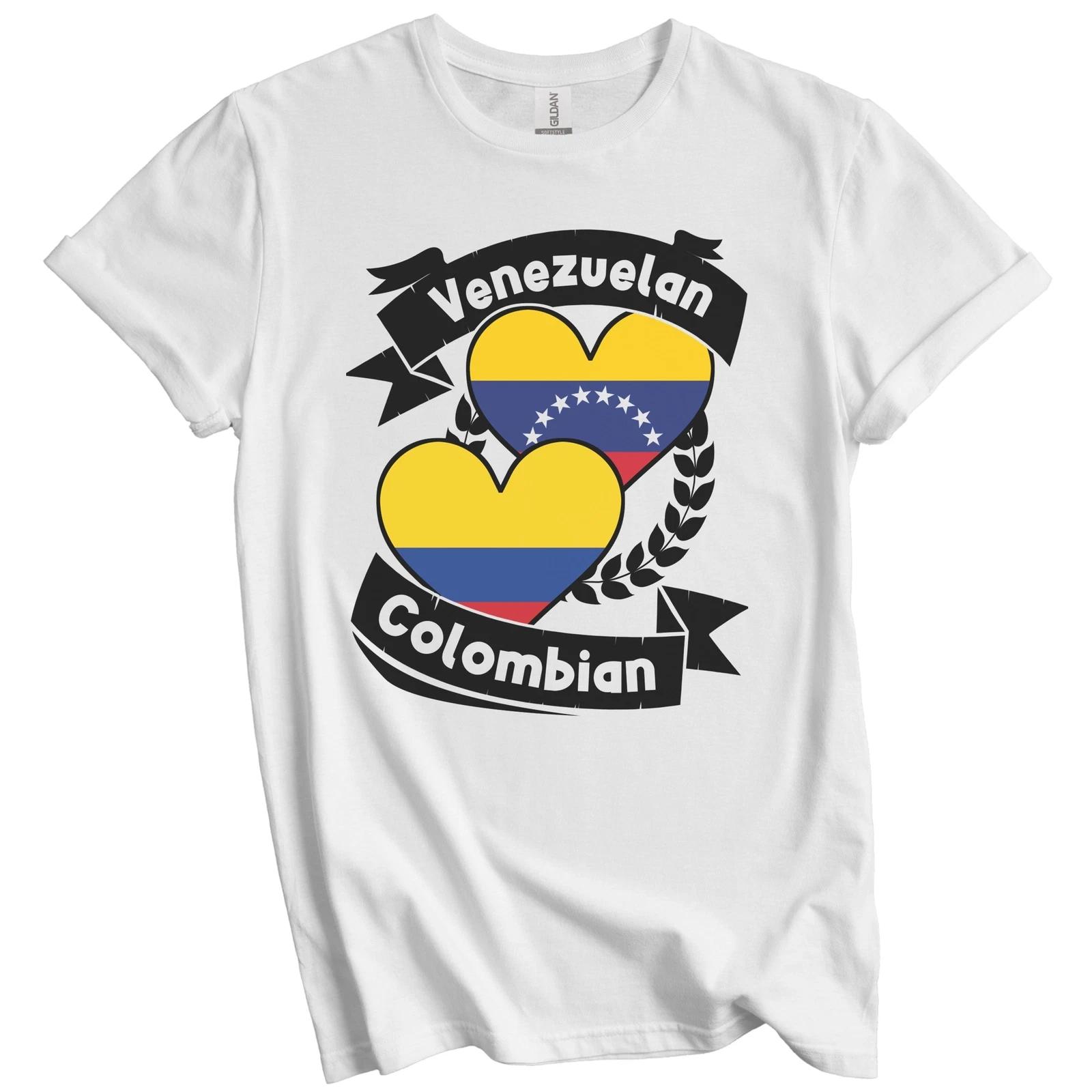 Venezuelan Colombian Heart Flags Venezuela Colombia T-Shirt 3XL