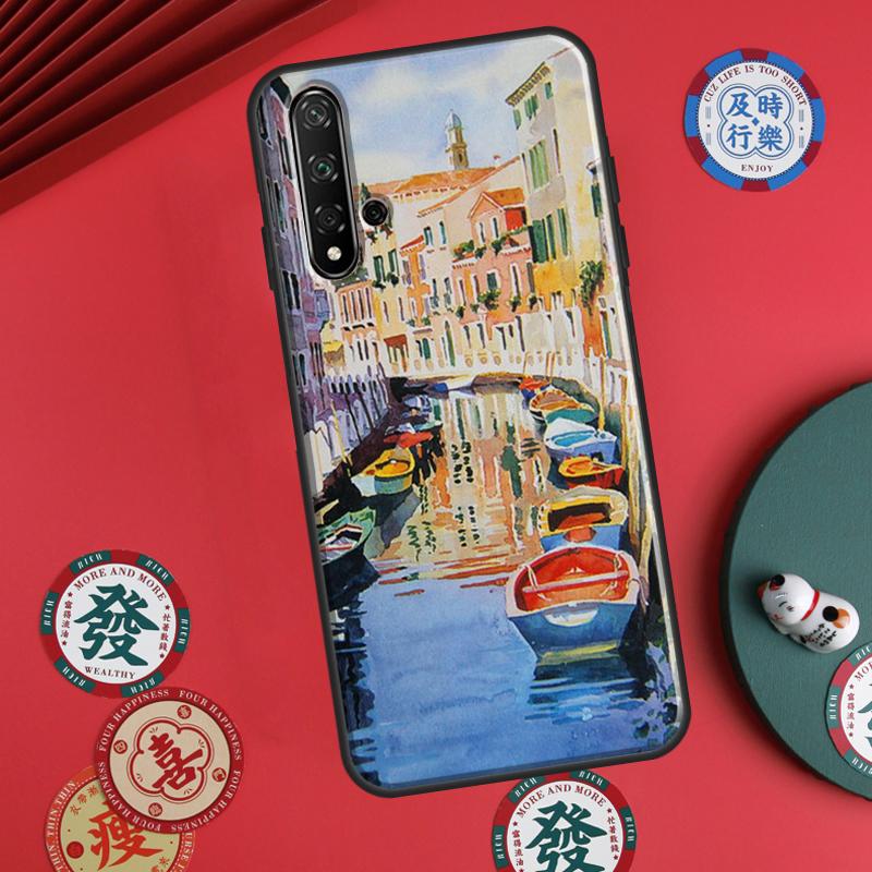 Travel italy Street Venice For Huawei P60 Pro P30 P40 Lite Nova Y61 Y91 Y90 Y70 Y60 Y72 12s 12i 11i 7i 8i 9 10 SE Case