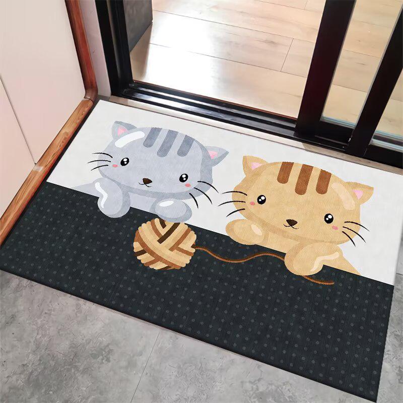 Non-Slip Cartoon Door Mat: Absorbent Entryway, Bedroom, and Bathroom Rug