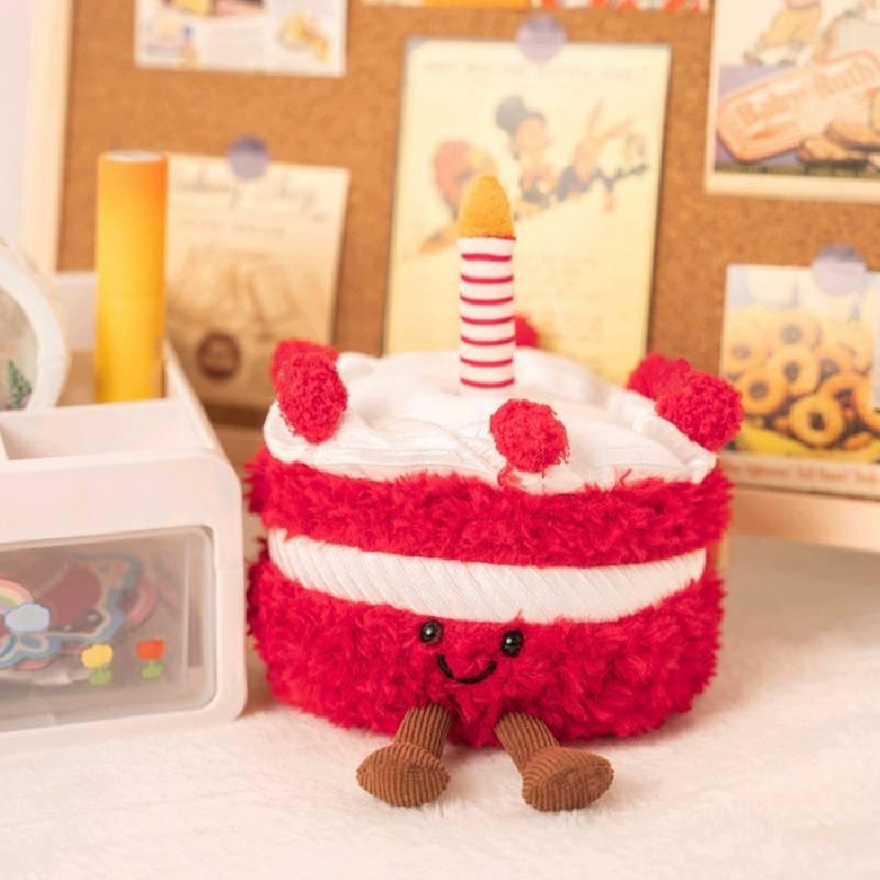 Cake Cartoon Strawberry Plush Toy Dolls Children Room Decoration Birthday Gifts