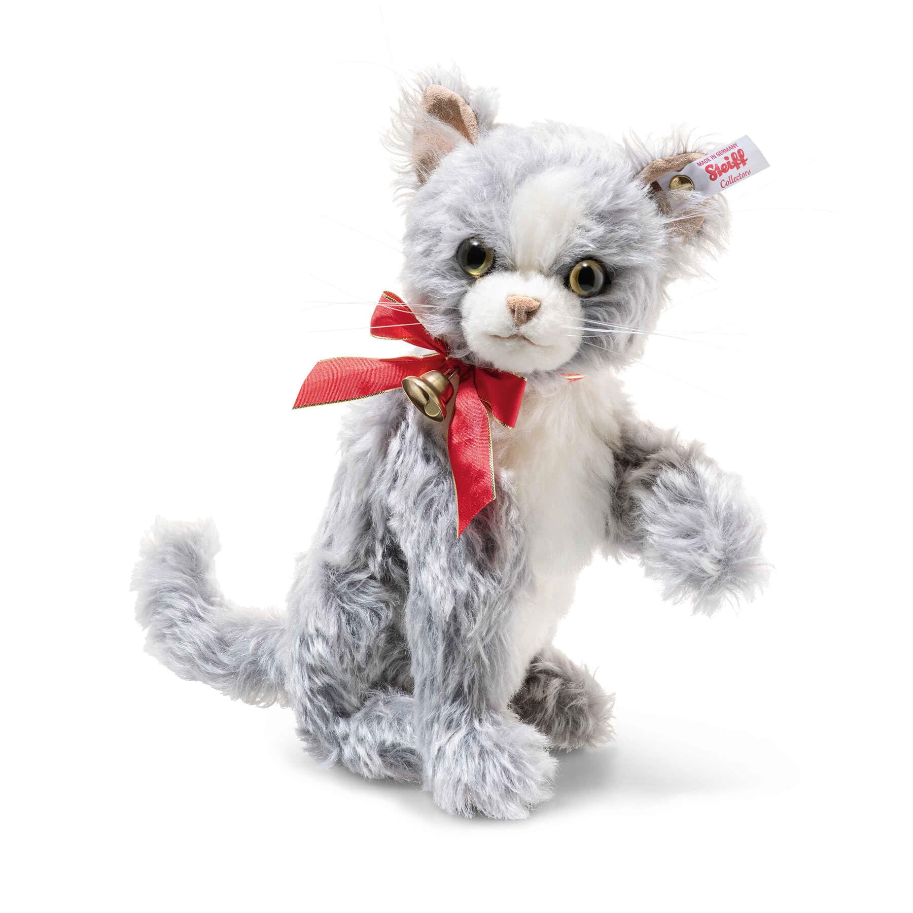 

Steiff Niki the Cat Christmas 23cm World Limited 1225 pieces 007484 срібний