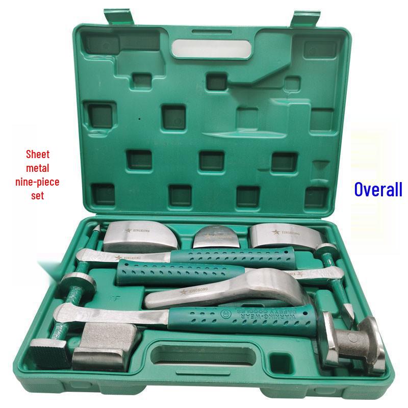 Multifunctional Sheet Metal Hammer Set: Includes Anvil, Sand Sheet, Iron Hammer, Liner, and Concave Surface Repair Tool