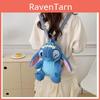 Lilo Stitch Plüsch Cartoon Rucksack für Mädchen mit Reißverschluss und Tasche für Reisen