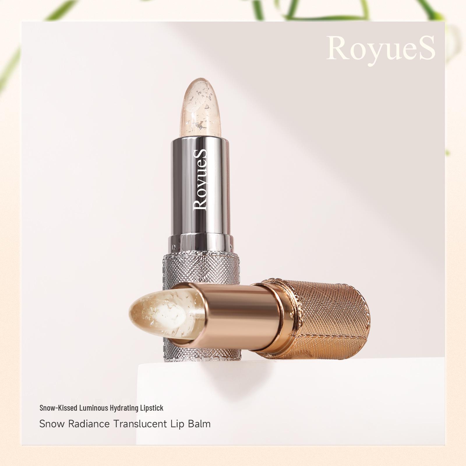 

Platinum Hydrating Color-Changing Lipstick with Gold & Silver Foil: Moisturizes, Enhances Skin Whiteness, Long-Lasting, Fade-Resistant. Gold foil color-changing lipstick
