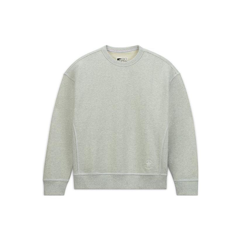 New Converse FW23 Gold Label Series Sweatshirts Unisex Light Gray 10025916-A01