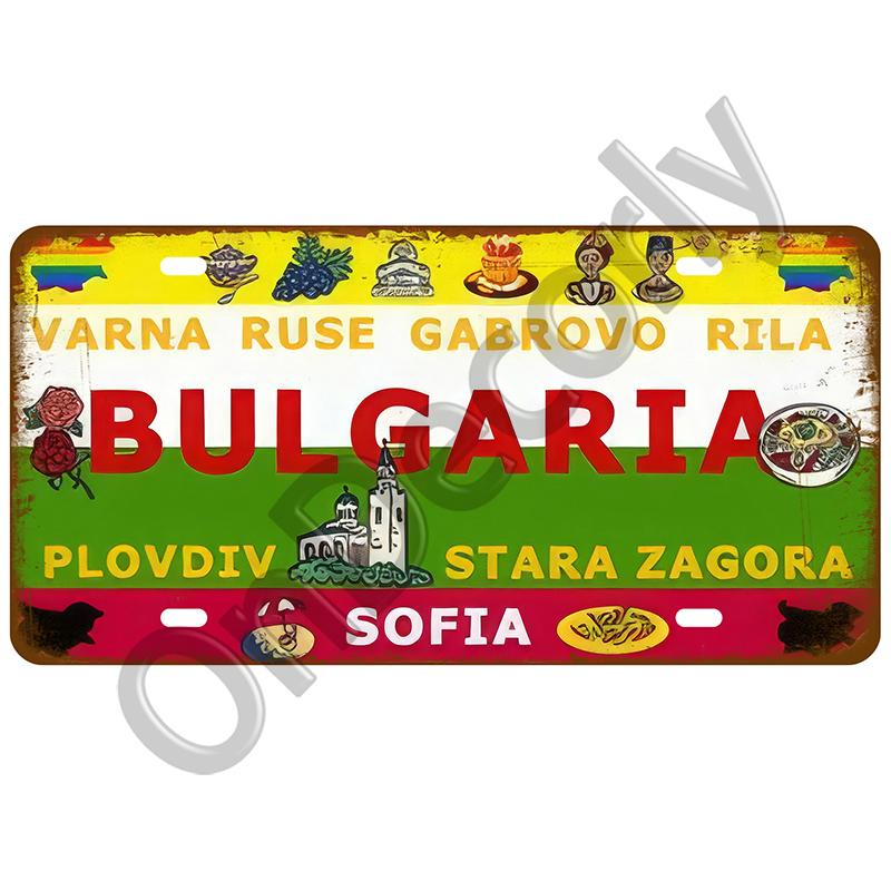 National Flag Tin Sign Plaque | (France/Spain/Germany/Mexico/USA) | Home/Bar/Craft Space Decor