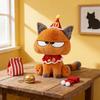 Cool Cat Stuffed Animal With Cartoon Design For Kids Room Decor And Playtime