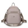 Women's Solid Color Backpack Lightweight Student Schoolbag Multifunctional Crossbody Shoulder Handbag
