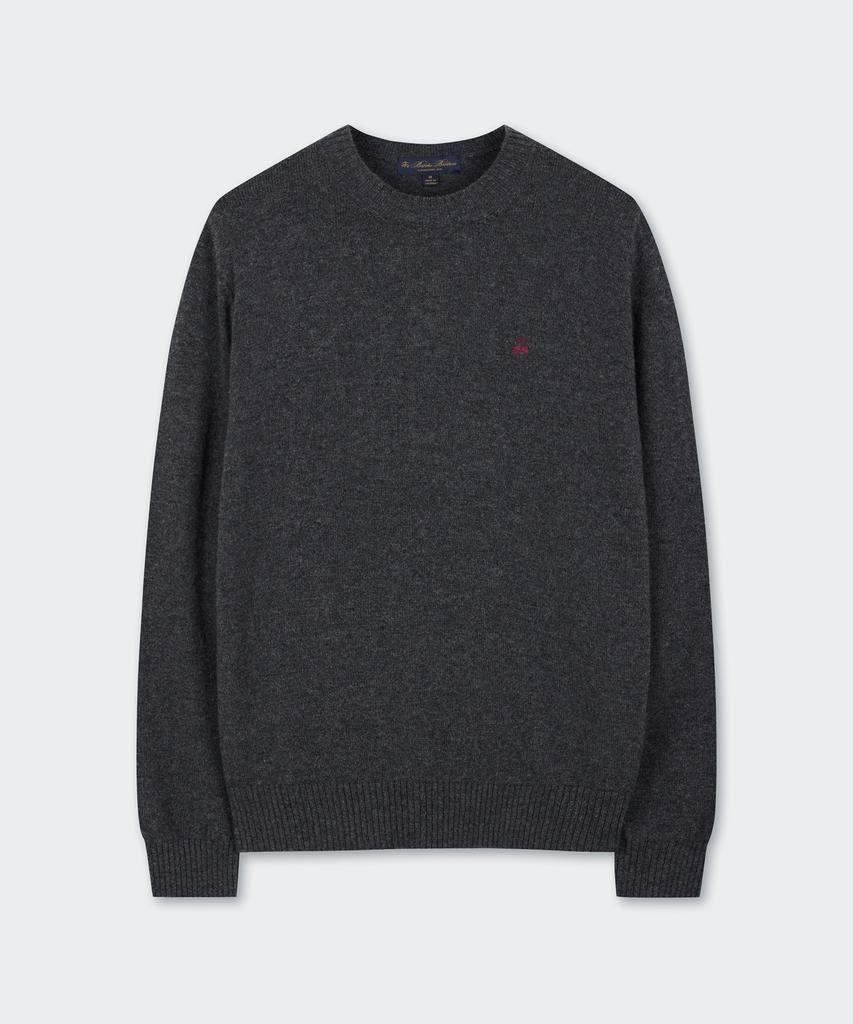 BROOKS BROTHERS [Heritage] Wool Cashmere Solid Sweater (Charcoal) (Bbwrmhg412)
