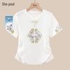 She Pool Women's New Chinese Style Embroidered Slim T-Shirt