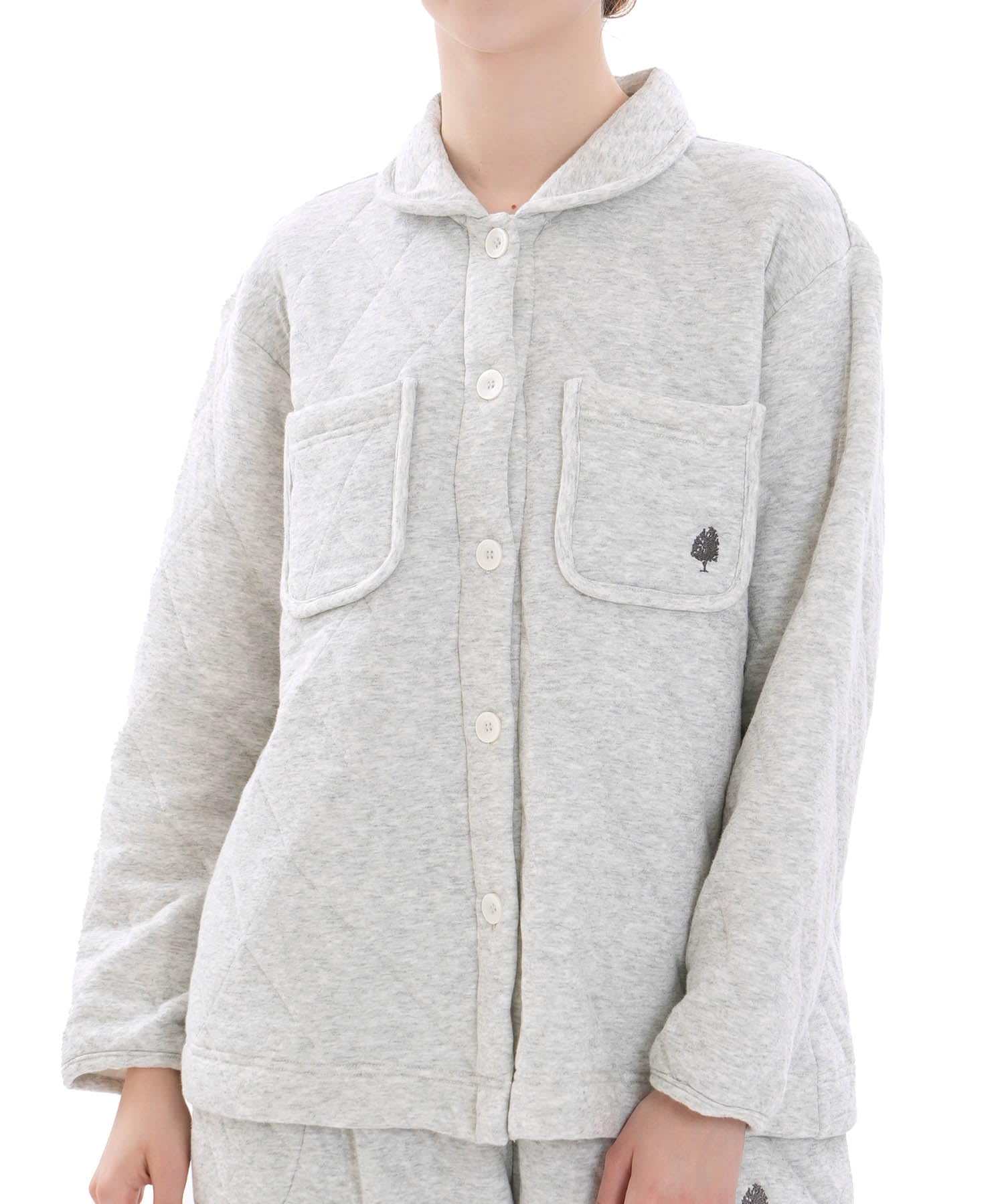 

толстый стеганый верх Хлопковый дублированный (заполненный) серый