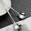 Household Kitchen Stainless Steel Soup Spoon with Long Handle for Dry Rice