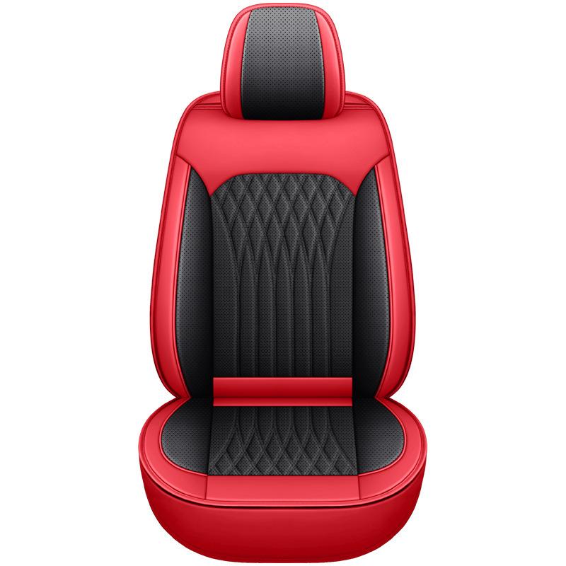 

Новый Роскошный Универсальный Чехол для Автосиденья Полный Комплект ПУ Кожа 1 Сиденье Подушка Переднего Сиденья 1PC красный/чёрный