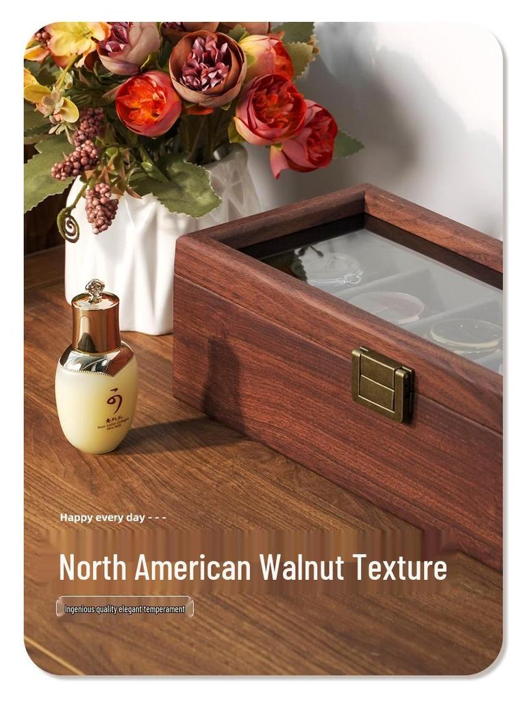 Walnut Wood Watch Box: High-End Display for Mechanical Watches & Bracelets