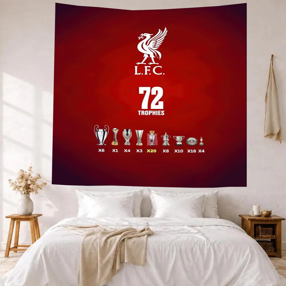 Liverpool Football Club Vægdekoration Vægtæppe Kunst Til Kæledyrsminde Fødselsdag Bryllupsfest Baggrund Familiegave