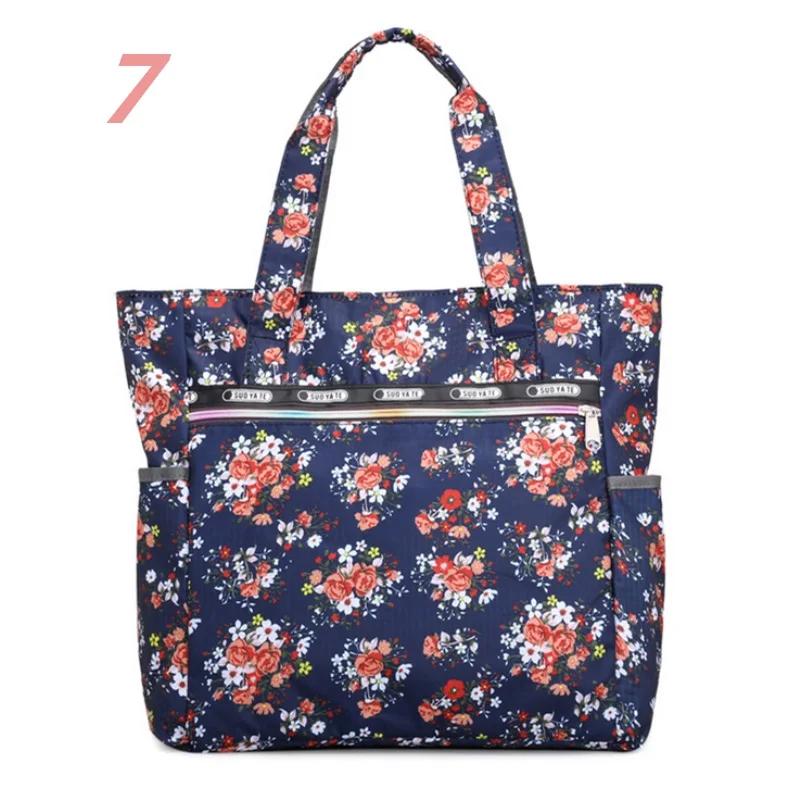 Damen Lunchtasche Mode Flora Aufdruck Student Picknick Lunchtaschen Wasserdichte Handtasche Beutel Große Kapazität Tragetaschen