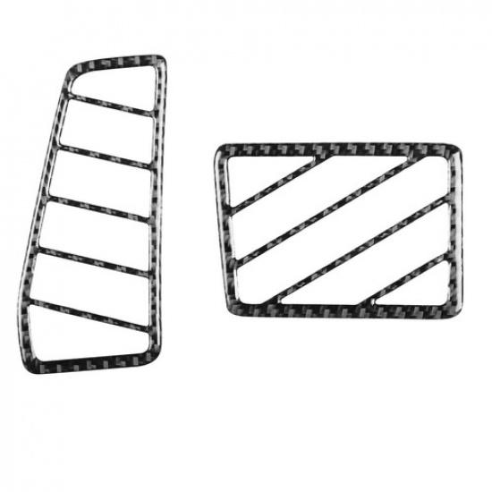 2Pcs Carbon Fiber Dashboard Air Vent Outlet Cover Trim For Dodge Challenger