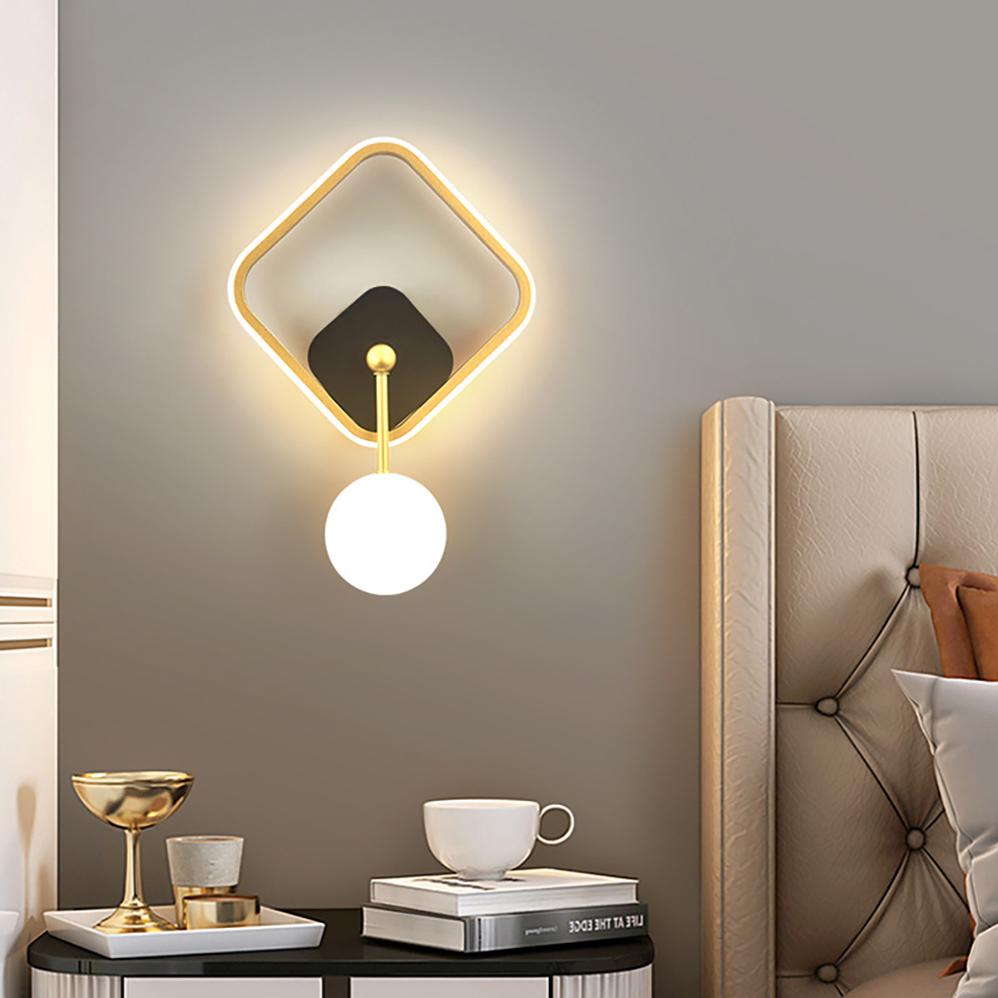 Indoor LED Wall Lamp AC85-265V 5 Types Black Golden Shell Modern Simplicity Indoor Wall Lamps with High Brightness LED Lighting