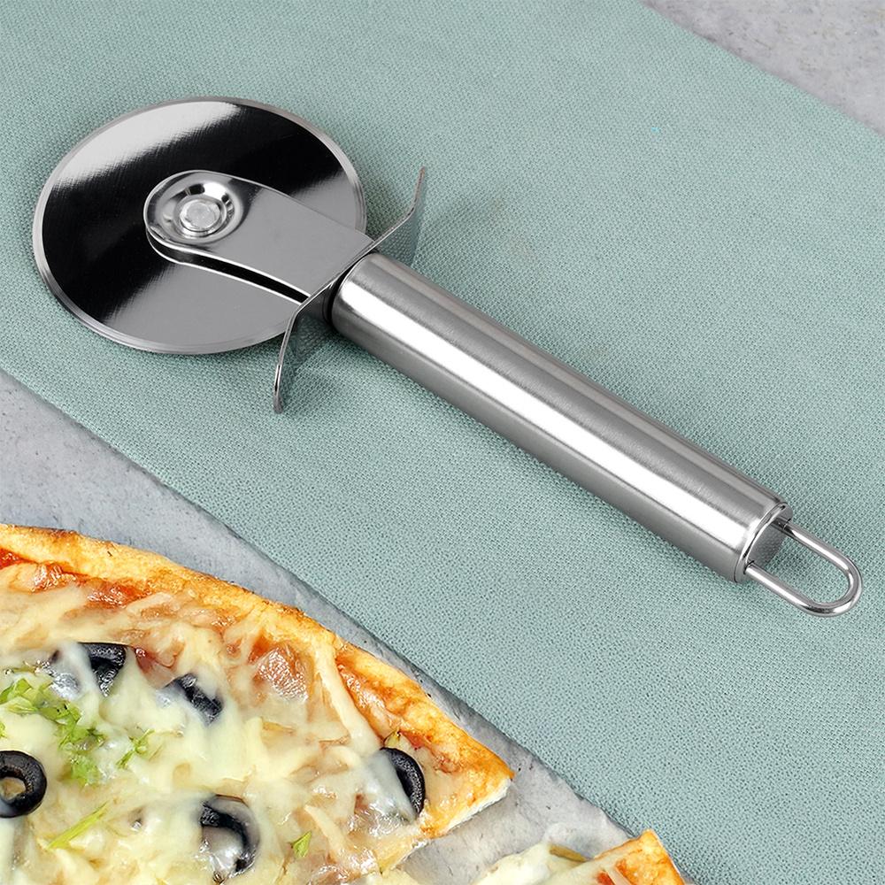 Pizza Cutter Steel Round Rotary Knurl Slicer