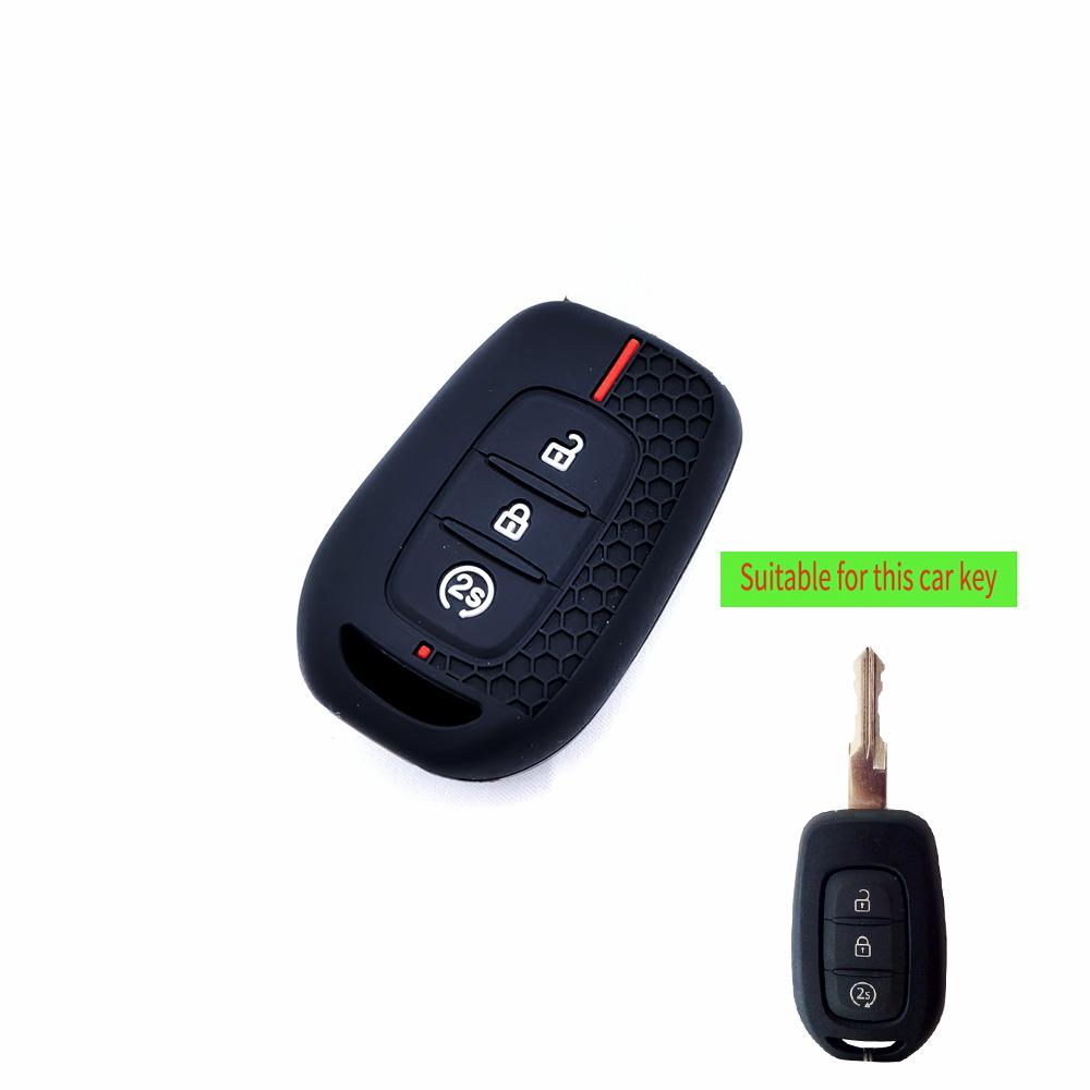 Car Key Cover Case For Renault Kwid Traffic Symbol For Dacia Sandero Logan Duster 2/3 Button Fob Shell Holder