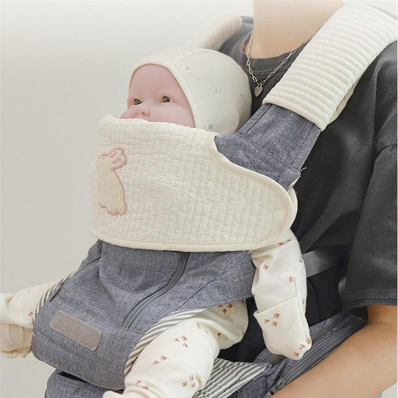 Bavetă de dentiție pentru nou-născuți, bandană de piept și umăr, urs, bumbac, portbebe, cârpă pentru salivă cu scaun de talie